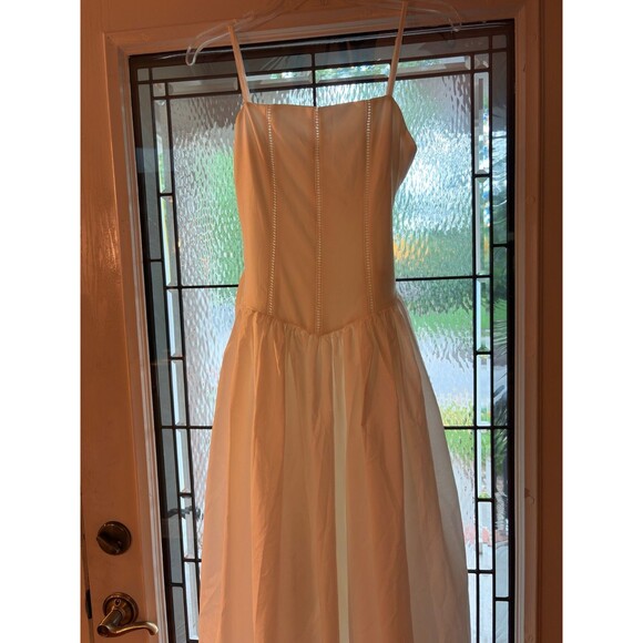 NWT: Commonsense:  White Sleeveless Maxi Dress: SZ L   Cottage Core Y2K Boho - Picture 7 of 15